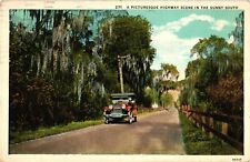 1937 Picturesque Highway in South Posted AUBURN ALABAMA Postcard picture
