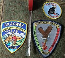 Skagway Police Gateway To The Klondike ~ Wasilla Fire ~ Puffin~ Lot of 3 Patches picture