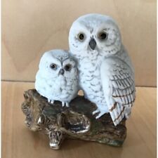 Napcoware Snow Owls on Branch Sculpture Decorative Figurine picture