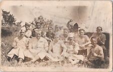 RPPC WWI Era Doughboy Soldiers Group Photo Having Fun France *2 picture