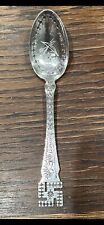 Native American Indian Silver Spoon With Peace Symbol 5 1/2 Inch Beautiful Rare picture