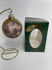 Vintage Santa On Silk Circa 1897 Glass Christmas Ornament Holiday Time picture