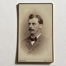 Antique CDV Photograph Charming Handsome Young Man Mustache Dover NH picture