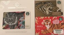 Lot of 3 Starbucks Tiger 🐅 Themed Gift Cards NEW picture