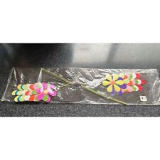 Vtg 1980's 16 Daisy Paper Multicolored Flowers On Wires Pier One Made In Japan picture