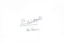 Patrick Moore Autograph - The Sky at Night - Signed 6x4 Card - AFTAL picture