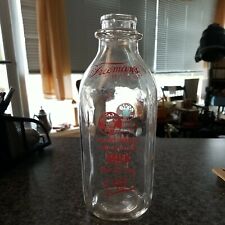 Vintage Freeman's One Quart Glass Milk Bottle picture