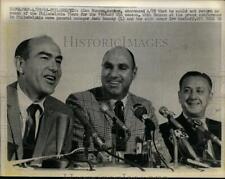 1968 Press Photo 76ers coach Alex Hannum, Jack Ramsay & owner Irv Kosloff picture
