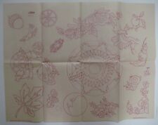 Vtg Artex 205-B Embroidery Transfer Pattern STRAWBERRIES MUSHROOMS MOON SNAILS picture