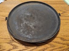 Vintage Round Cast Iron Griddle Unmarked 13 1/2 Inch - OLD  picture