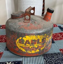 Vintage EAGLE Galvanized Metal Red 2.5 Gallon Gas Oil Can Made in the USA picture