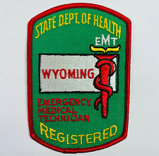 Wyoming Registered EMT Emergency Medical Technician WY Dept Of Health Patch D7 picture