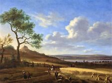 Dream-art Oil painting Panoramic-Summer-Landscape-with-a-Horseman-and-a-Post-Wag picture