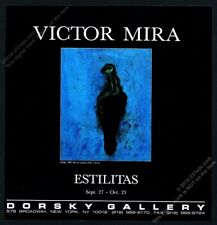 1990 Victor Mira painting NYC gallery show vintage print ad picture