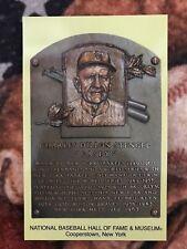 Casey Stengel Postcard- Baseball Hall of Fame Induction Plaque - Yankees Photo picture