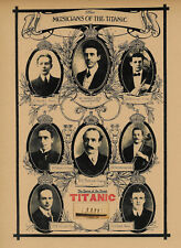 Titanic Band Advertisement White Star Line Reprint On 100 Year Old Paper *158 picture