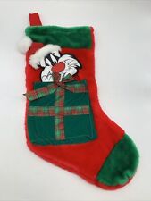 Rare Vintage 1998 Looney Tunes Sylvester The Cat Christmas Stocking picture