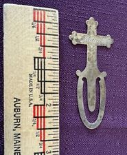 Vintage Sterling silver Christian cross bookmark-Webster Good Used Condition picture