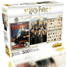 Harry Potter 500 PC Puzzle 3 Pack Set: Crests, Group Collage & Hogwarts Express picture