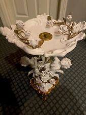Italian Napoleonic Porcelain Cherubs and Gilt compote Flowers Very Good Cond. picture