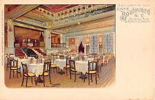 c.1905 Cafe Boulevard Interior 2nd Ave. 10th Manhattan NY postcard New York City picture