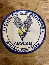 Rare FBI Patch ABSCAM Surveillance Team 1980's Embroidered Unused picture