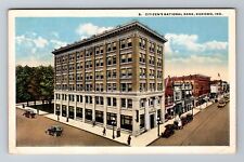 Kokomo IN-Indiana, Citizen's National Bank, Antique, Vintage c1920 Postcard picture