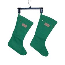 Wrangler Denim Christmas Stocking Green Vintage Western Holiday Decorations picture