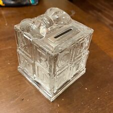 Marquis by Waterford Crystal Glass Block ABCD Bow Bank Box picture