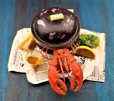 VTG Woo & Locke Cooking Lobster Dinner 3D Food Refrigerator Magnet 1980s RARE picture