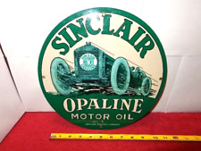 11  1/2 in SINCLAIR OPALINE MOTOR OIL ADVERTISING SIGN HEAVY METAL  # S 132 picture