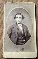 1870s CDV Photograph Man Wearing Suit William Faris St Clairsville Ohio picture