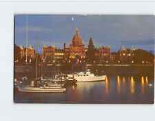 Postcard Parliament/Legislative Buildings Illuminated Victoria British Columbia picture