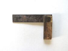 Antique Vintage Wood Brass Metal Square Carpenters Ruler picture
