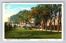 Rockland MA-Massachusetts, Residence of J.W. Spence, Antique Vintage Postcard picture