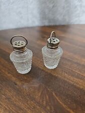 Vintage Crystal Cut Salt & Pepper Shakers - Mini picture