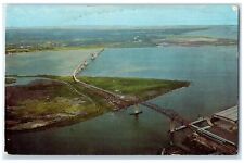 c1960's Aerial View Of Cooper River Bridge Charleston South Carolina SC Postcard picture