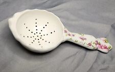 St. George's Fine English China Tea Strainer Pink Flowers picture