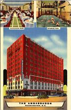 Postcard Washington DC The Ambassador Hotel Linen 1936 CURT TEICH picture