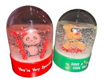 Vintage Russ 80’s Christmas Snowglobes Made In Hong Kong picture