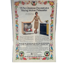 Vintage 1979 Maytag Jetclean Dishwasher Christmas Ad Advertisment picture