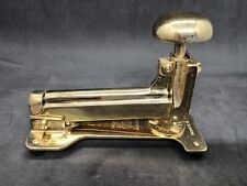 Vintage El Casco Model No. 15 Luxury Gold Tone Desk Stapler Spain picture