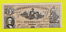 1962 Topps Civil War News. Currency.  Serial # 4763. $ 5  Note  VG picture