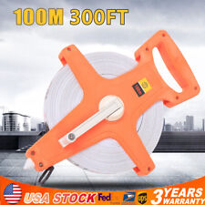 100M 300FT Glass Fiber Measuring Tape Surveying Measure Reel Inch Metric Scale picture