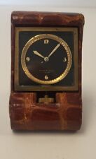 Rare Early 1900's DOXA 8 Days SWISS Clock In Aligator Folding Case picture