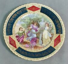 Antique ROYAL VIENNA Porcelain ACKERMANN & FRITZE Three Women PLATE Austria picture