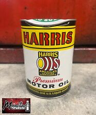 FULL Vtg. HARRIS Motor Oil Can 1 qt - Gas & Oil picture