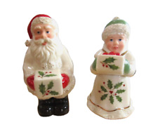Vintage Lenox Holiday Santa and Mrs. Claus Salt and Pepper Set picture