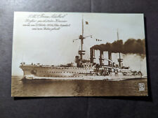 Mint Germany Military Naval Ship RPPC Postcard SMS Prinz Adalbert Cruiser picture