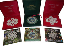Longaberger Collector's Club Snowflake Ornaments Snow Days 1997, 2000, 2001 picture